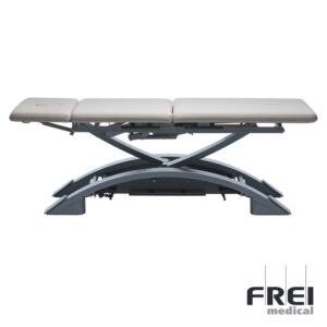 Table de massage électrique trois plans pour kiné de couleur beige Frei medical