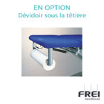 Table de massage électrique pour kiné de couleur bleu avec dévidoir de papier Frei medical