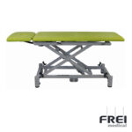 Table de massage électrique deux plans pour kiné de couleur vert Frei medical