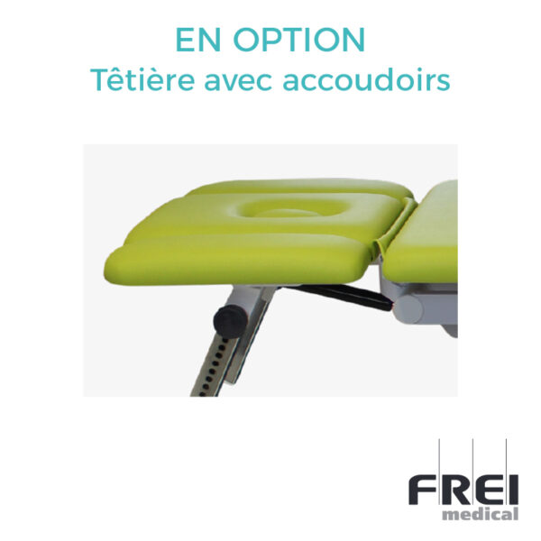 Table de massage électrique pour kiné de couleur vert