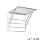 Etagère grillagée en métal à fixer sur un espalier utilisé en rééducation par les kinés de marque FERROX