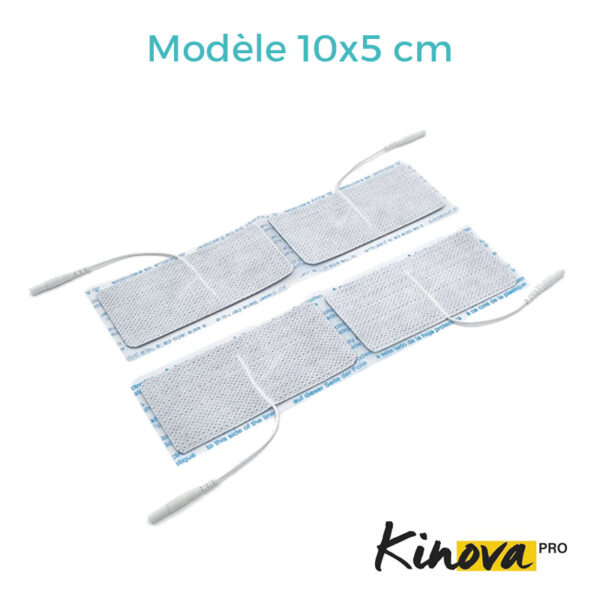 Ensemble d'électrodes en tissu avec connecteur de différentes tailles pour appareils d'électrostimulation pour kinés